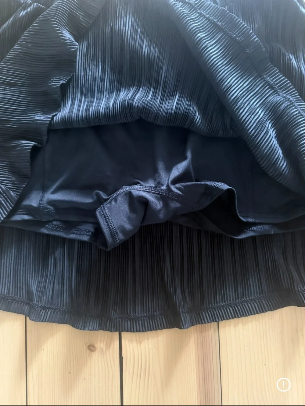 ALO Yoga Black Micro Plisse Skirt